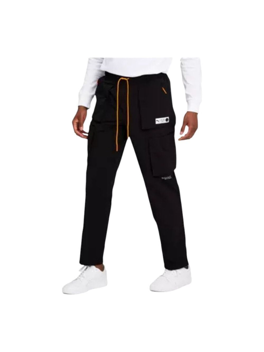 NEW PUMA Black Parquet Cargo Pants Size Medium Track Hiking Outdoors $110